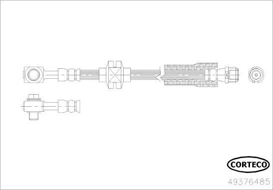 Corteco 49376485 - Тормозной шланг autospares.lv