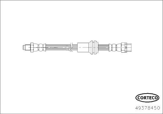 Corteco 49378450 - Тормозной шланг autospares.lv