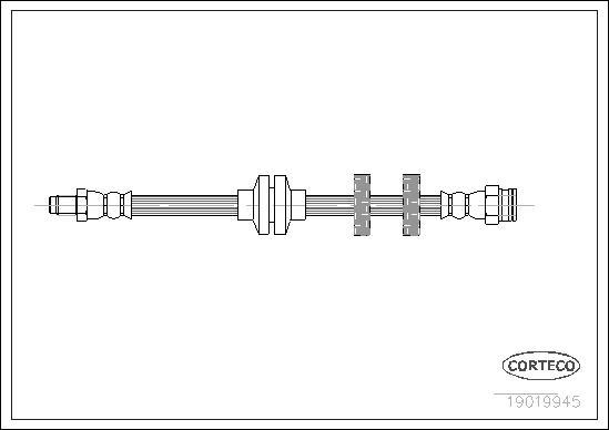 Corteco 19019945 - Тормозной шланг autospares.lv