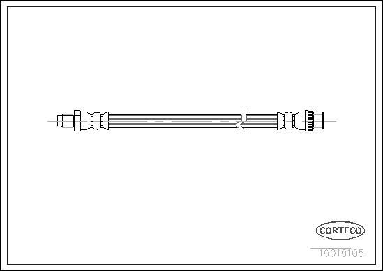 Corteco 19019105 - Тормозной шланг autospares.lv