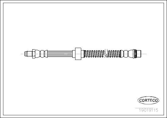 Corteco 19019115 - Тормозной шланг autospares.lv