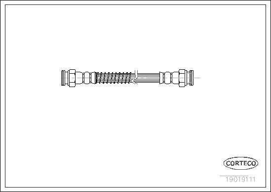 Corteco 19019111 - Тормозной шланг autospares.lv