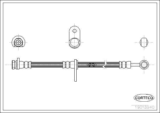 Corteco 19018940 - Тормозной шланг autospares.lv