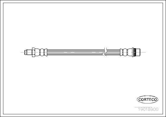 Corteco 19018900 - Тормозной шланг autospares.lv
