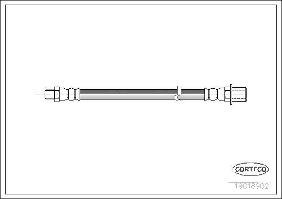 Corteco 19018902 - Тормозной шланг autospares.lv