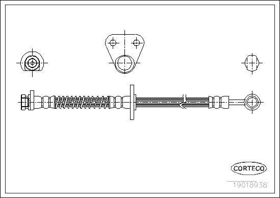 Corteco 19018938 - Тормозной шланг autospares.lv