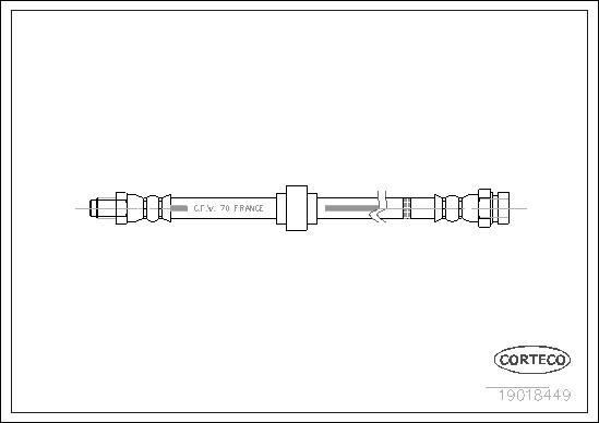 Corteco 19018449 - Тормозной шланг autospares.lv