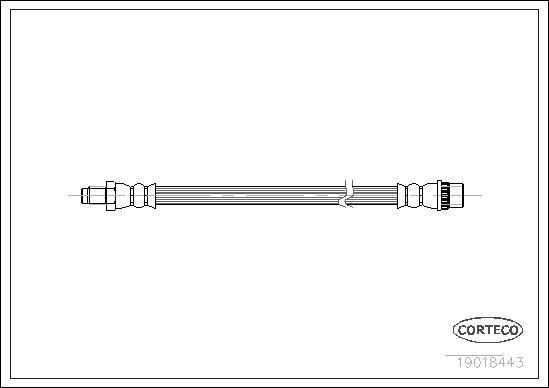 Corteco 19018443 - Тормозной шланг autospares.lv