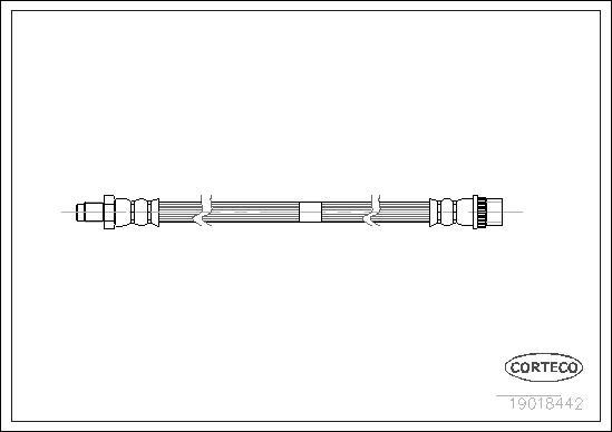 Corteco 19018442 - Тормозной шланг autospares.lv