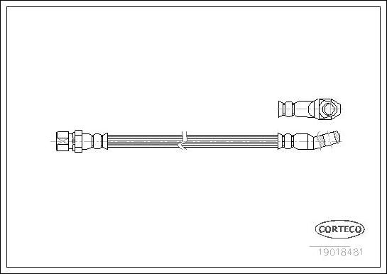 Corteco 19018481 - Тормозной шланг autospares.lv