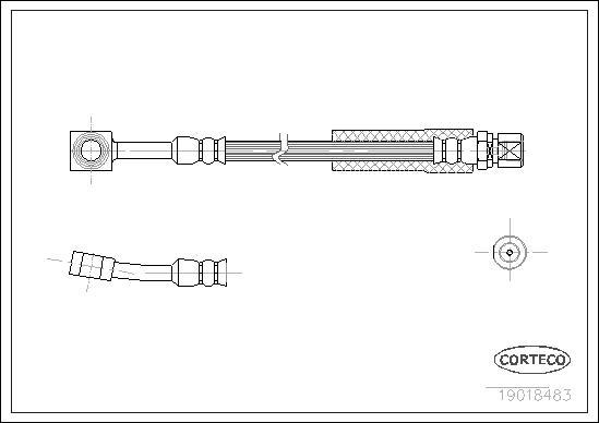 Corteco 19018483 - Тормозной шланг autospares.lv