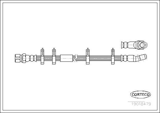 Corteco 19018479 - Тормозной шланг autospares.lv