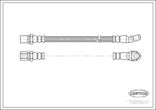 Corteco 19018477 - Тормозной шланг autospares.lv