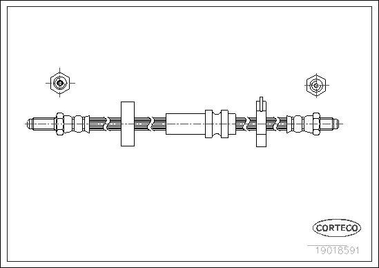 Corteco 19018591 - Тормозной шланг autospares.lv