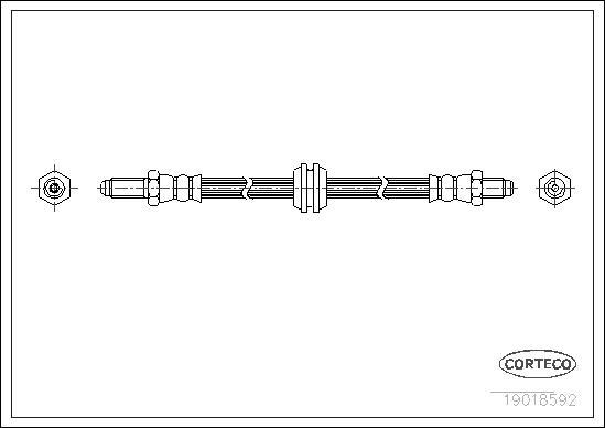 Corteco 19018592 - Тормозной шланг autospares.lv