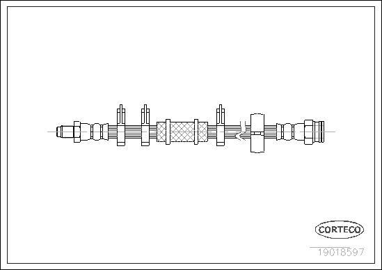 Corteco 19018597 - Тормозной шланг autospares.lv