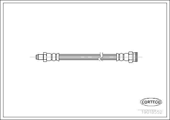 Corteco 19018552 - Тормозной шланг autospares.lv