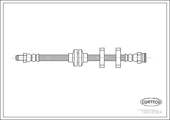 Corteco 19018564 - Тормозной шланг autospares.lv