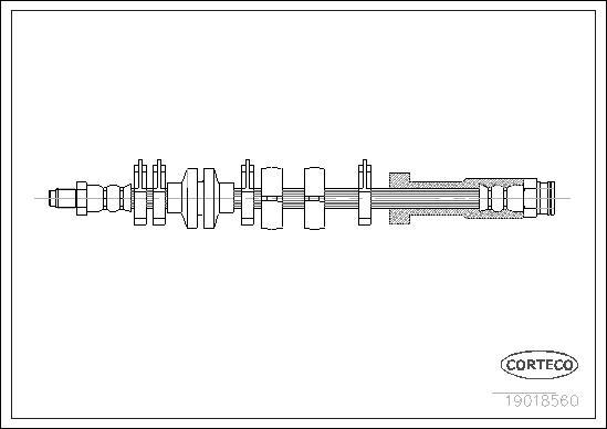 Corteco 19018560 - Тормозной шланг autospares.lv