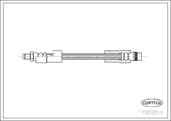 Corteco 19018513 - Тормозной шланг autospares.lv