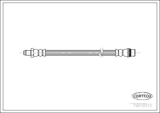 Corteco 19018512 - Тормозной шланг autospares.lv