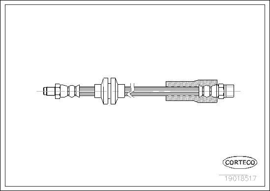 Corteco 19018517 - Тормозной шланг autospares.lv