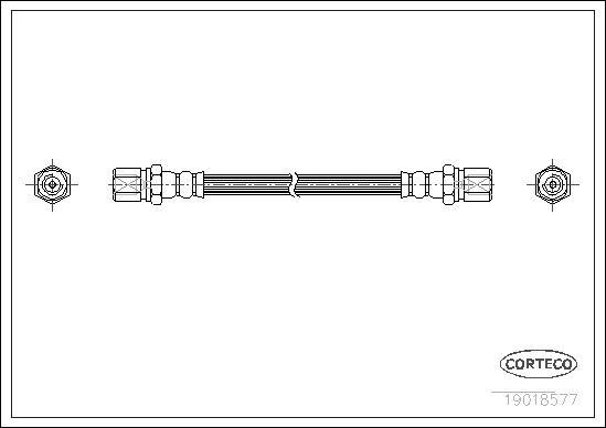 Corteco 19018577 - Тормозной шланг autospares.lv