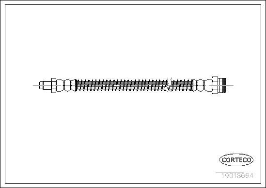 Corteco 19018664 - Тормозной шланг autospares.lv