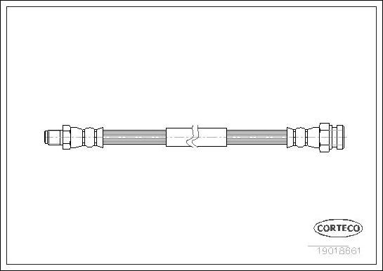 Corteco 19018661 - Тормозной шланг autospares.lv