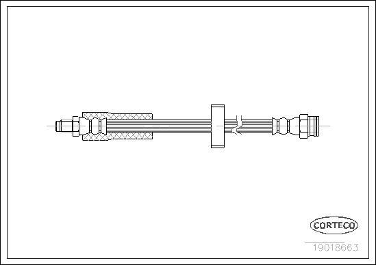 Corteco 19018663 - Тормозной шланг autospares.lv