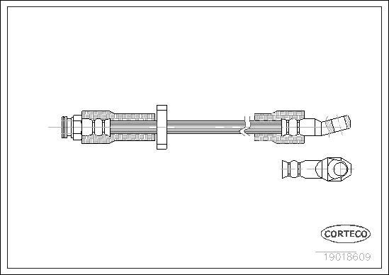 Corteco 19018609 - Тормозной шланг autospares.lv