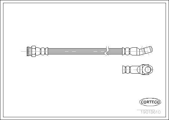 Corteco 19018610 - Тормозной шланг autospares.lv