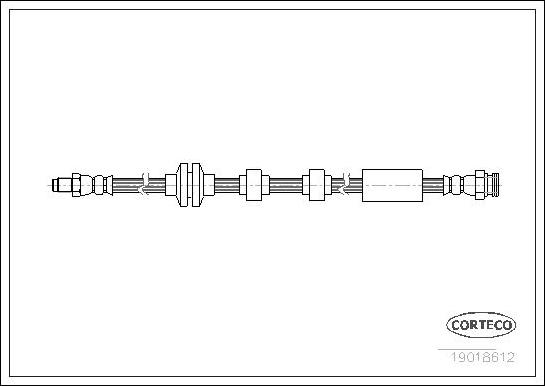 Corteco 19018612 - Тормозной шланг autospares.lv