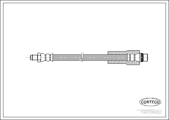 Corteco 19018682 - Тормозной шланг autospares.lv