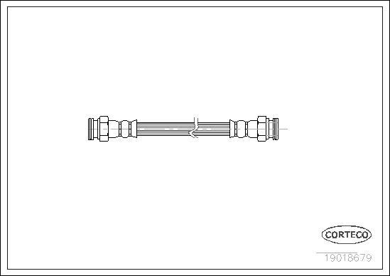 Corteco 19018679 - Тормозной шланг autospares.lv