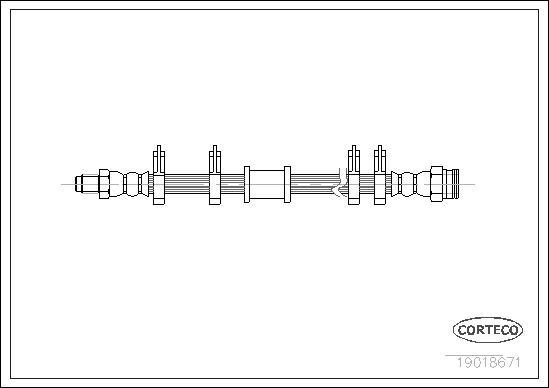 Corteco 19018671 - Тормозной шланг autospares.lv