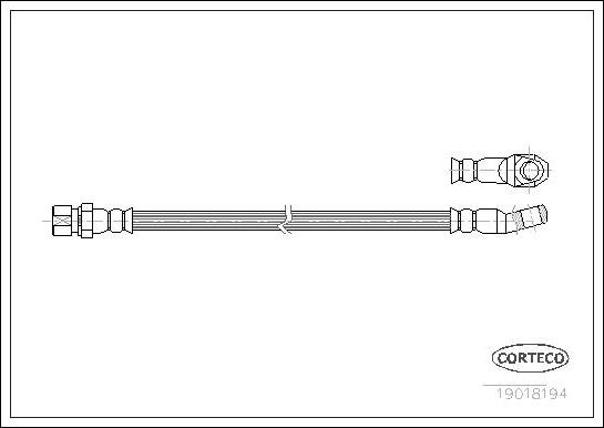 Corteco 19018194 - Тормозной шланг autospares.lv