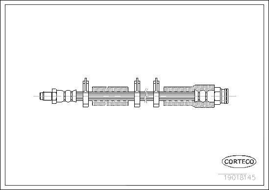 Corteco 19018145 - Тормозной шланг autospares.lv