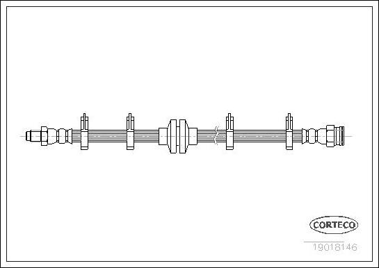 Corteco 19018146 - Тормозной шланг autospares.lv