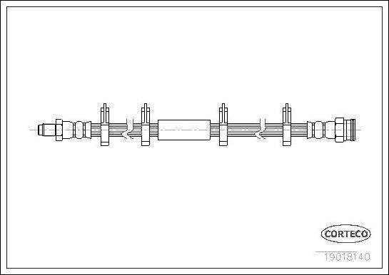 Corteco 19018140 - Тормозной шланг autospares.lv