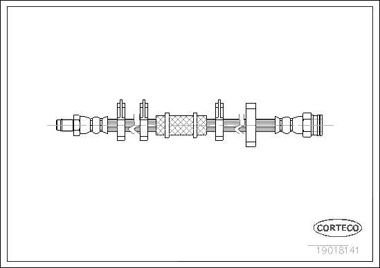 Corteco 19018141 - Тормозной шланг autospares.lv