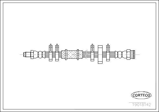 Corteco 19018142 - Тормозной шланг autospares.lv