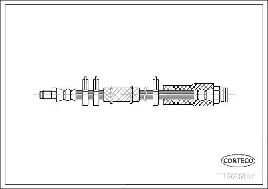 Corteco 19018147 - Тормозной шланг autospares.lv