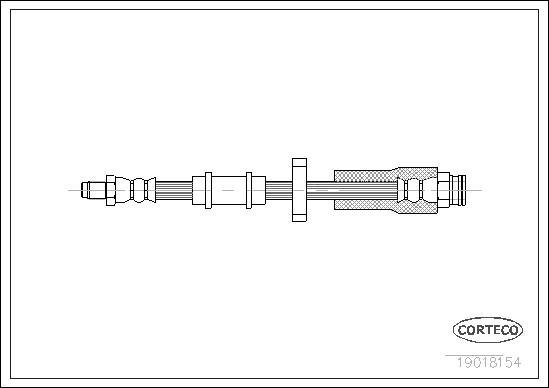 Corteco 19018154 - Тормозной шланг autospares.lv