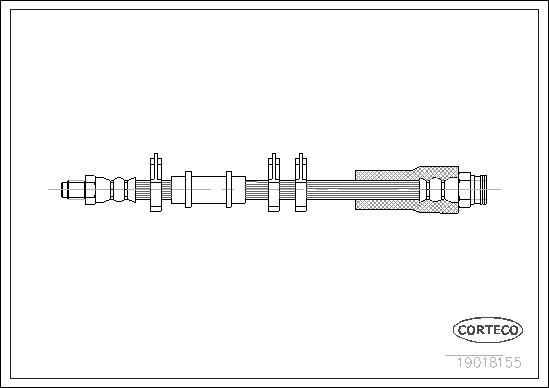 Corteco 19018155 - Тормозной шланг autospares.lv