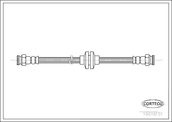 Corteco 19018151 - Тормозной шланг autospares.lv