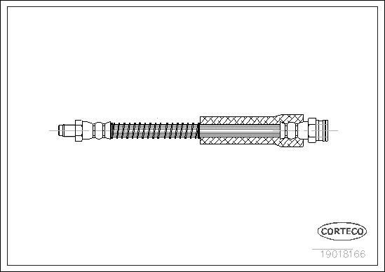 Corteco 19018166 - Тормозной шланг autospares.lv