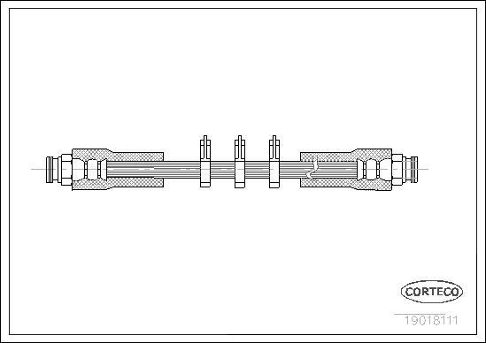 Corteco 19018111 - Тормозной шланг autospares.lv