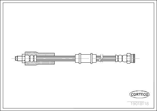 Corteco 19018118 - Тормозной шланг autospares.lv