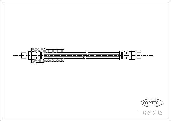 Corteco 19018112 - Тормозной шланг autospares.lv